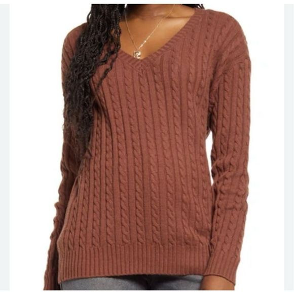 BP. Cable Knit Oversize Cotton Blend Sweater size XS - Picture 1 of 12